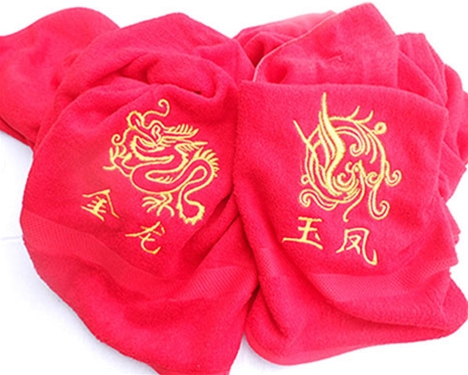 竹纖維毛巾(紅色)